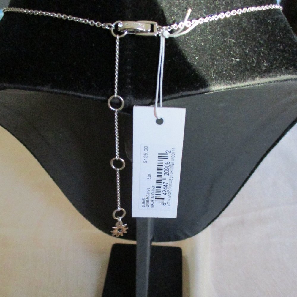 NEW Marchesa Cubic Zirconia CZ Silver Tone Necklace Evening, Wedding NWT - Picture 5 of 8